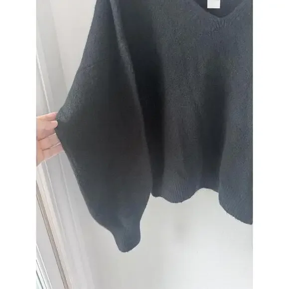 Madewell Wedged V-Neck Sweater NWT Women's Large Cotton/Merino Wool Blend - Picture 5 of 9